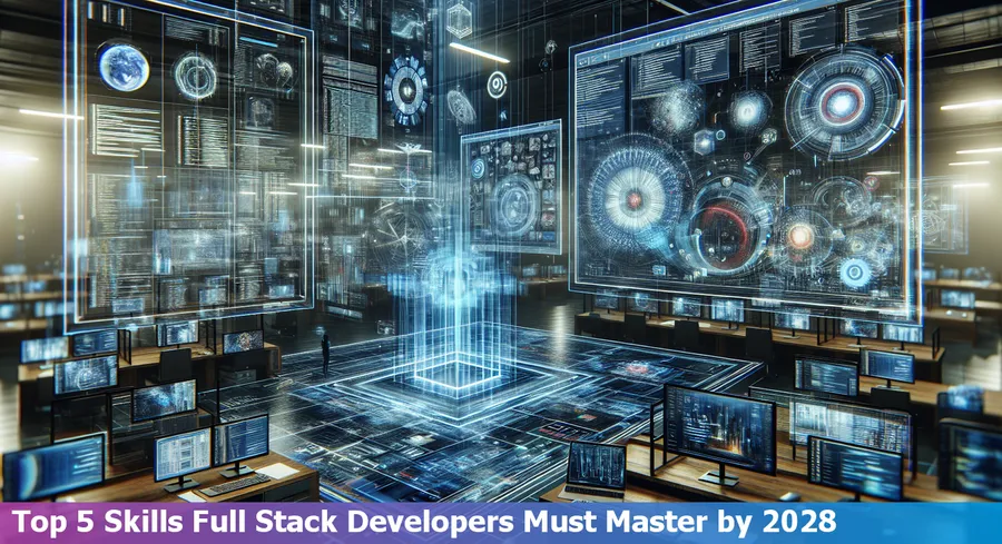 Graphical representation of in-demand Full Stack Developer skills for the future