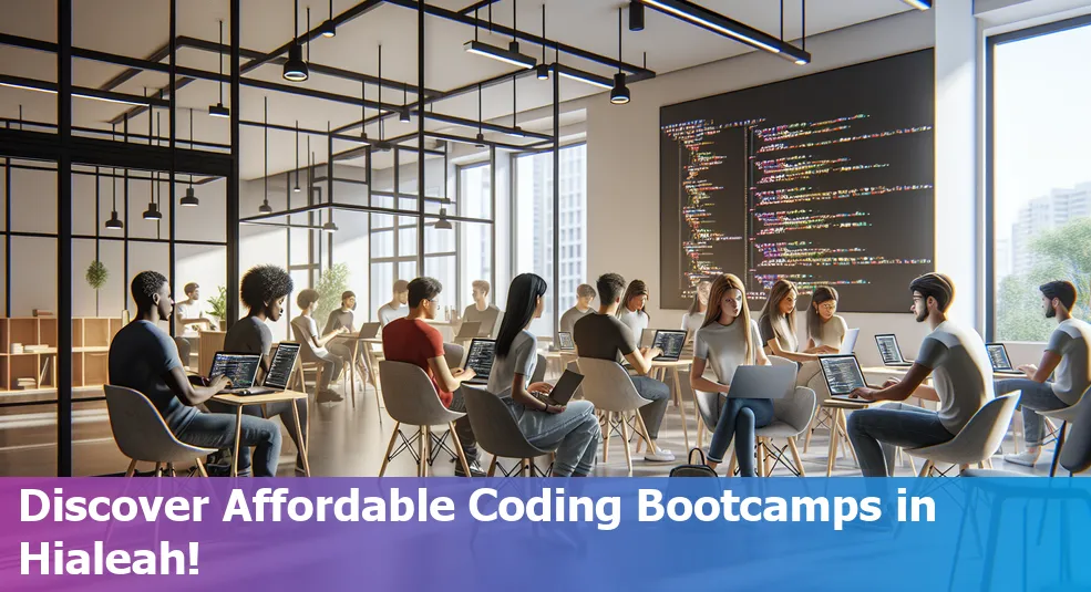 Image showing various coding bootcamp logos in Hialeah, Florida, USA for 2024, highlighting affordability and quality education.