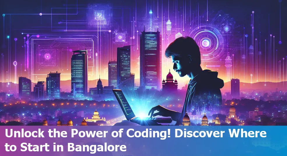 Beginner coder sitting in front of a computer in Bangalore, India