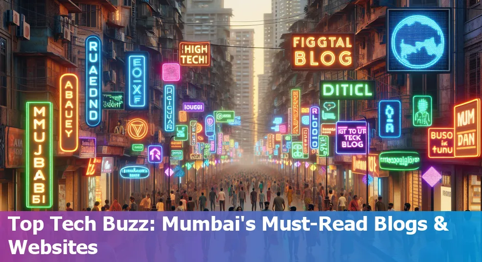 A vibrant tech scene in Mumbai, India with trending blogs and websites.