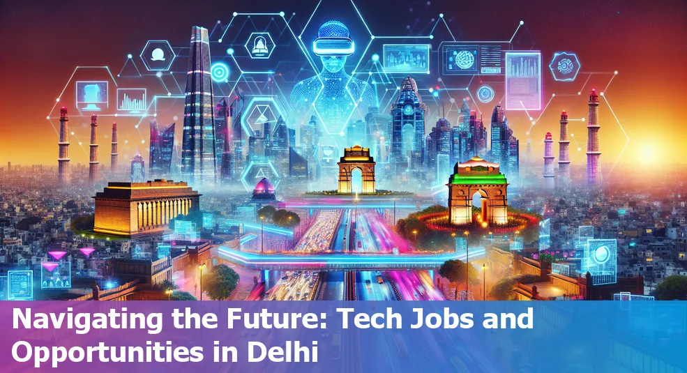 Tech professionals discussing future job trends in Delhi, India