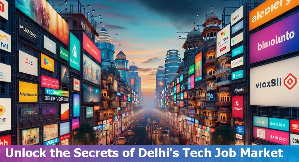 The thriving tech job market in Delhi, India, with various job opportunities.