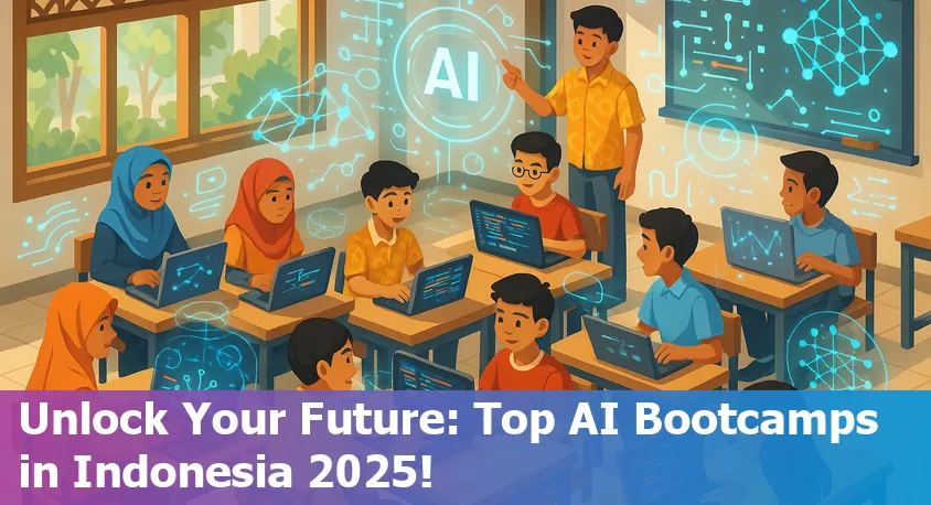 Students learning AI together at a top bootcamp in Indonesia in 2025, with laptops and classroom setting
