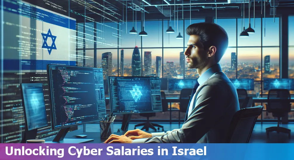 Graph displaying cybersecurity salary trends in Israel.