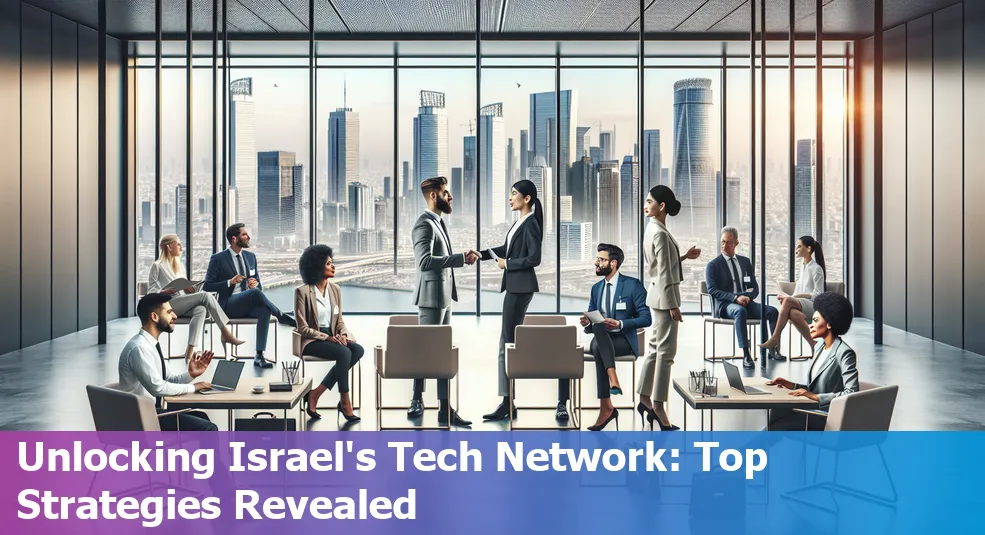 People networking at a tech event in Israel.