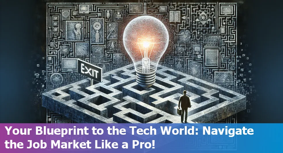 Navigational compass illustrating the tech job market roadmap for new developers.