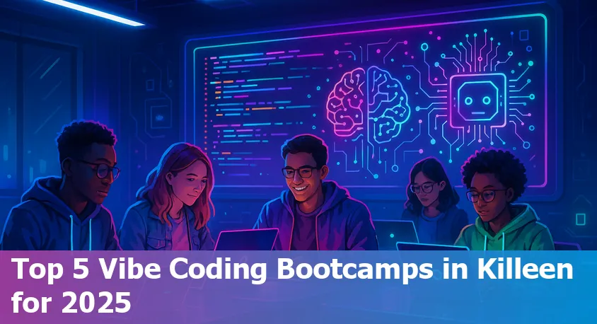Students in Killeen, Texas, learning coding in a modern classroom with laptops and collaborative discussion.