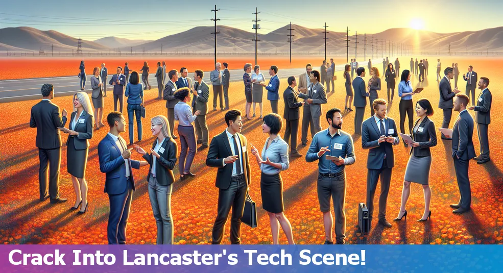 Networking event for tech professionals in Lancaster, California.