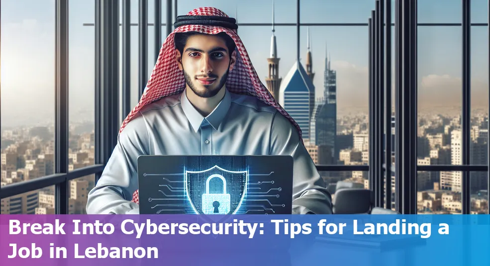 Cybersecurity analyst role in Lebanon with Lebanese flag