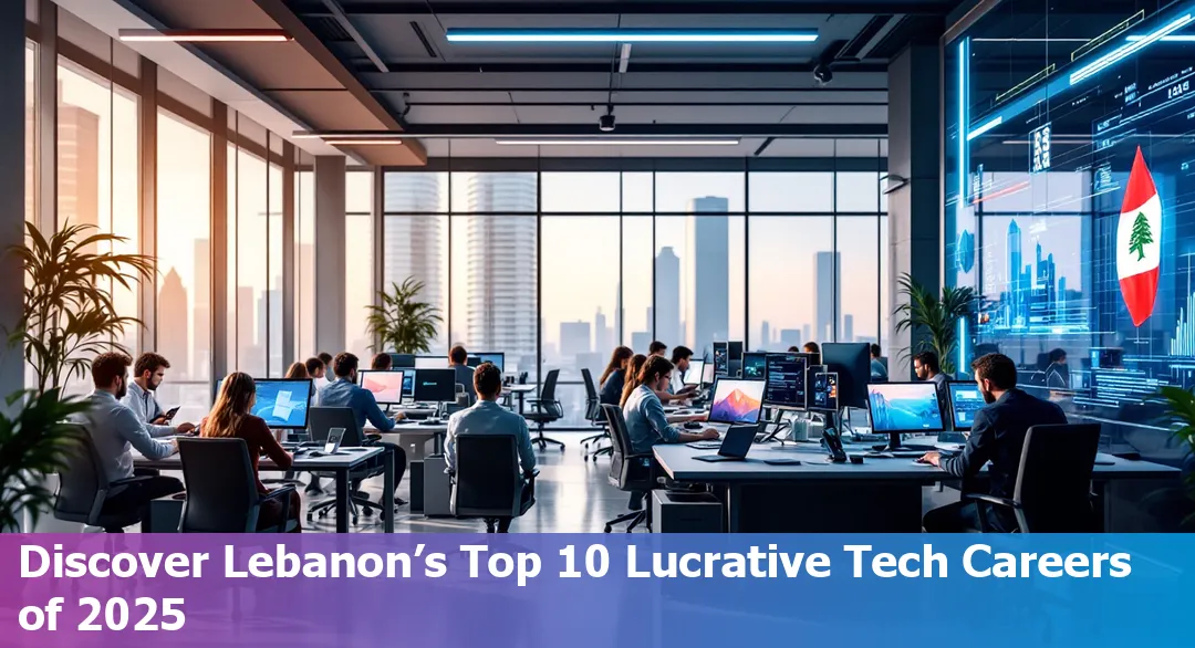High-paying tech jobs in Lebanon 2025, featuring roles like Data Scientist, Blockchain Engineer, and AI Engineer.