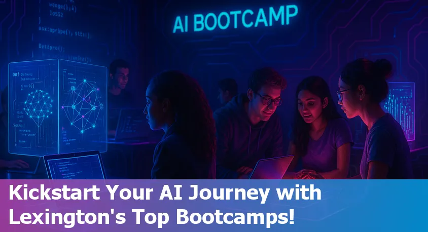 AI bootcamp students collaborating in Lexington-Fayette, Kentucky, in a modern classroom setting