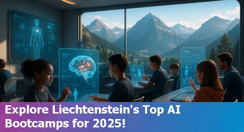Students learning artificial intelligence at a top bootcamp in Liechtenstein in 2025.