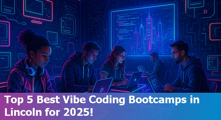 Coding bootcamp students collaborating in a modern classroom in Lincoln, Nebraska