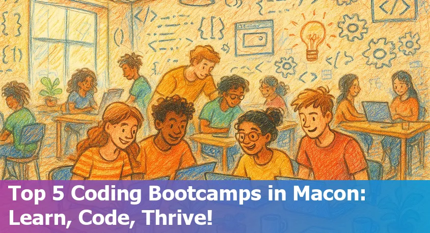 Group of diverse beginner coders collaborating online, representing Macon, Georgia's vibrant tech learning community in 2025