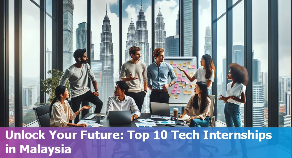 Top 10 tech internships in Malaysia for beginners, including leading companies like Grab, Petronas, and IBM.