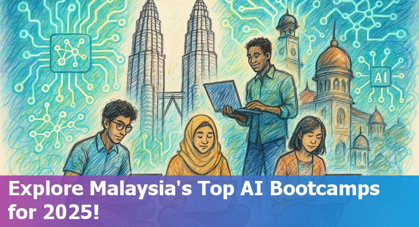 Students in Malaysia engaging in hands-on AI learning at a modern bootcamp classroom in 2025.