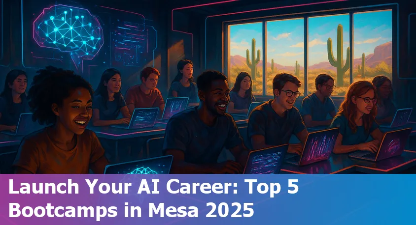 Students learning artificial intelligence at a tech bootcamp in Mesa, Arizona in 2025.