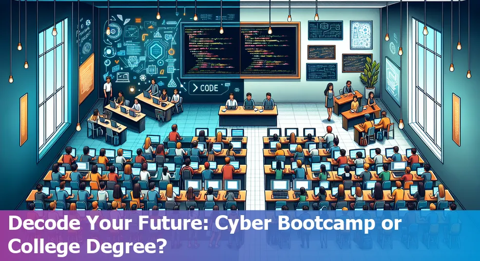 A student contemplating between cybersecurity bootcamp and traditional education in Miami