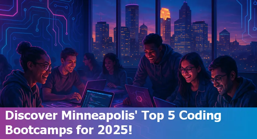 Students collaborating at a modern coding bootcamp classroom in Minneapolis, Minnesota in 2025