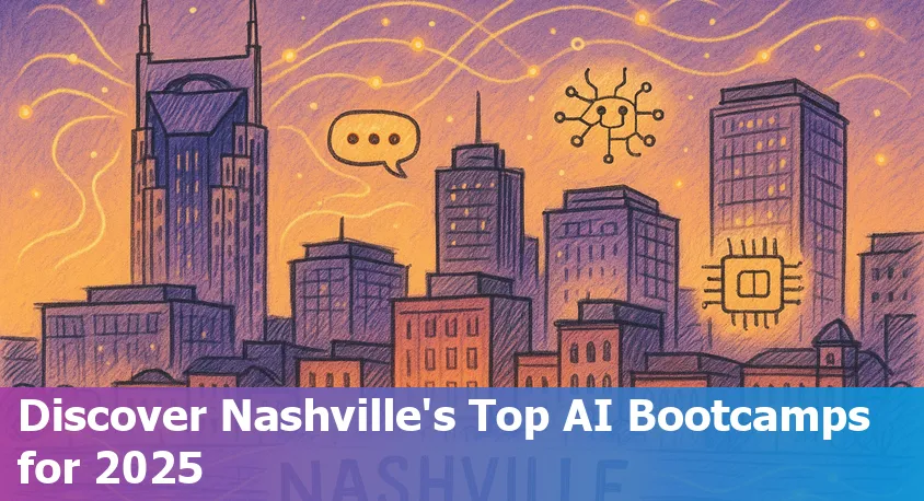 Students learning artificial intelligence at a Nashville bootcamp in 2025 with laptops and instructors.
