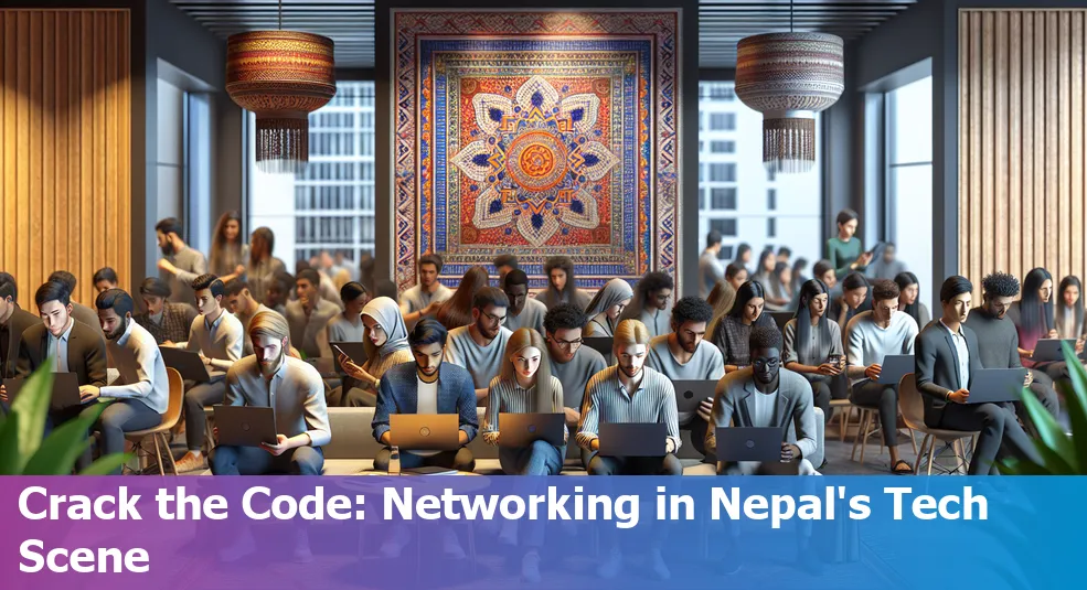 Image showing young professionals networking in Nepal's vibrant tech scene.