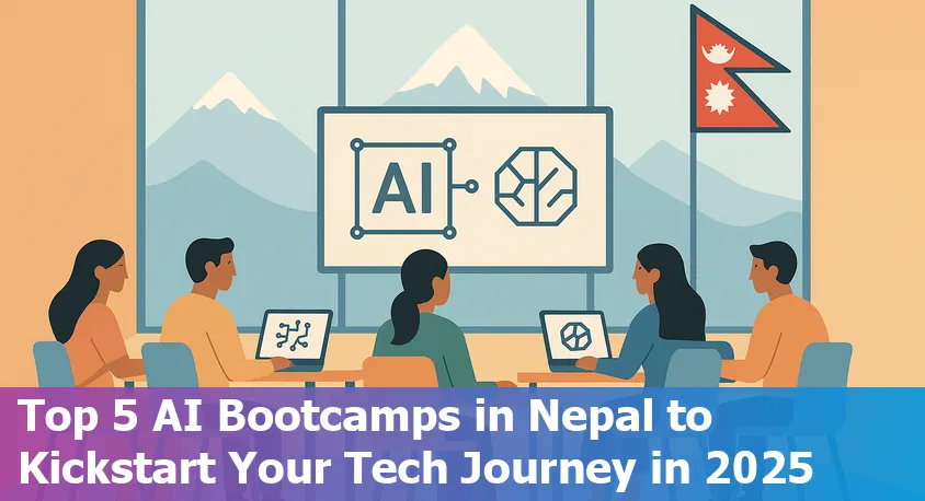 Students in Nepal learning artificial intelligence at a technology bootcamp in Kathmandu