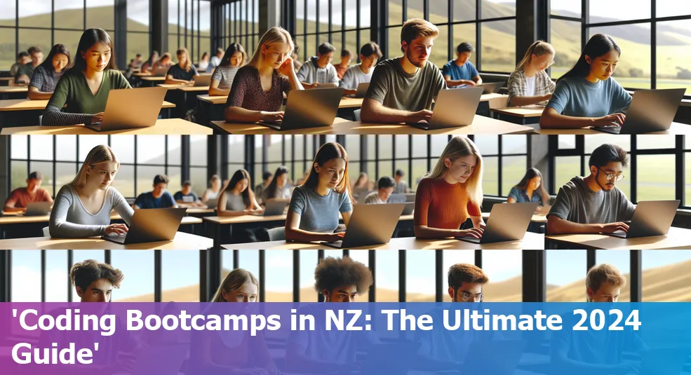 Various students learning to code at top bootcamps in New Zealand in 2024