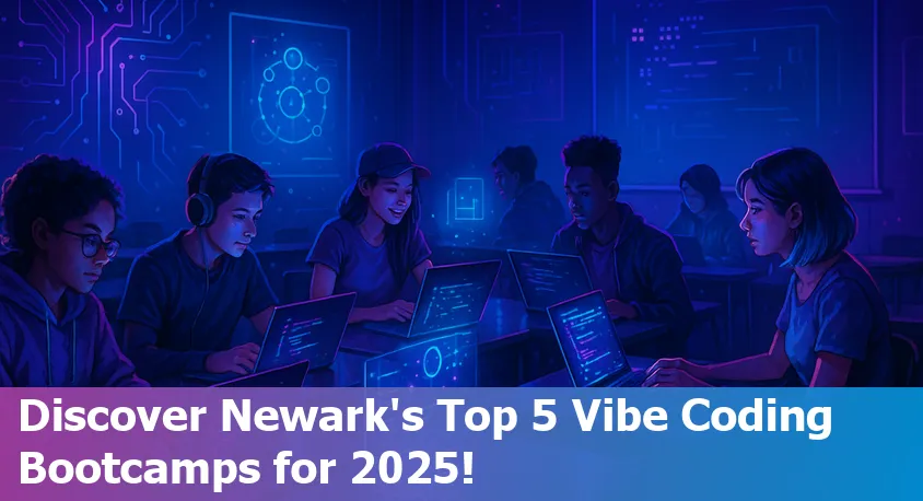 Students collaborating and coding in a modern classroom setting in Newark, New Jersey, showcasing tech education in 2025.