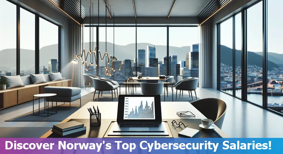 An illustration depicting cybersecurity salary trends in Norway.