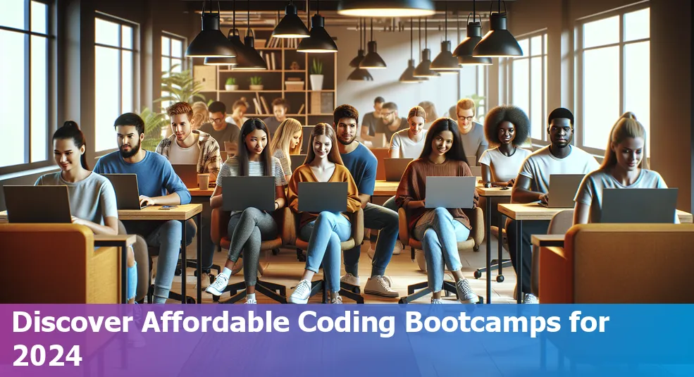 Top 5 most affordable coding bootcamps in 2024 online, including Nucamp, Flatiron School, Le Wagon, Ironhack, and Springboard.