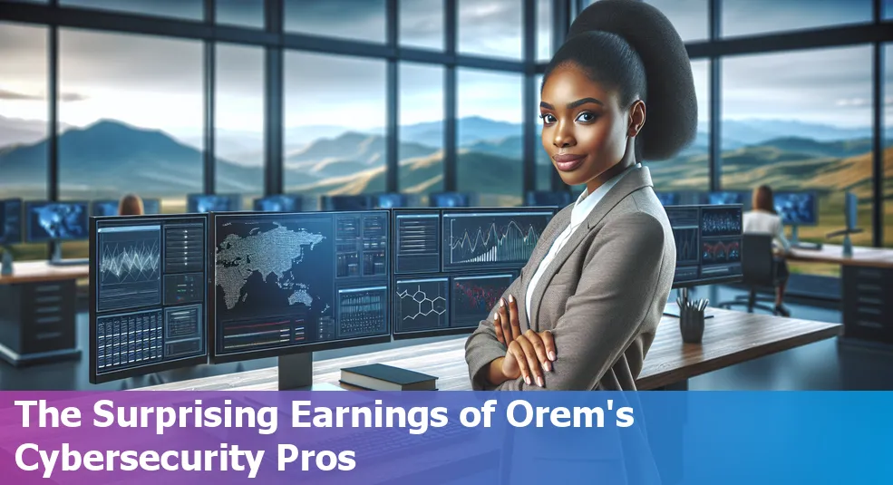 Cybersecurity salaries guide in Orem, Utah with data charts and career tips.