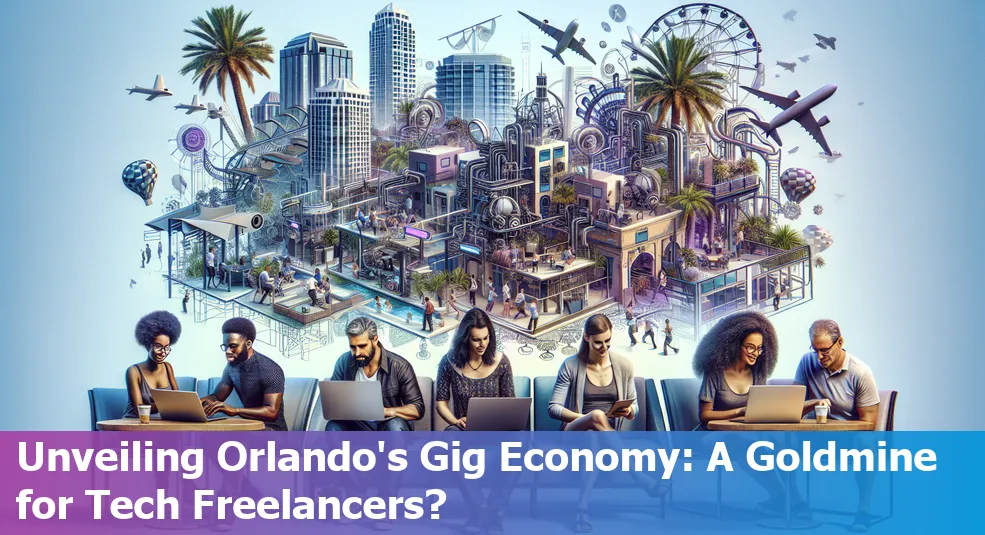 Orlando's skyline indicating the thriving tech scene for freelancers