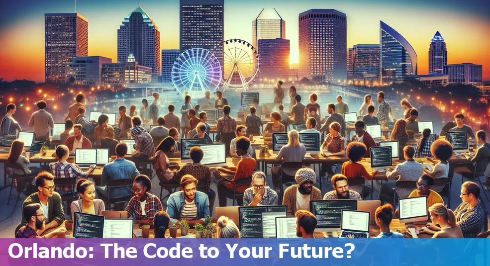 Orlando's cityscape - a potential hub to start your coding bootcamp journey