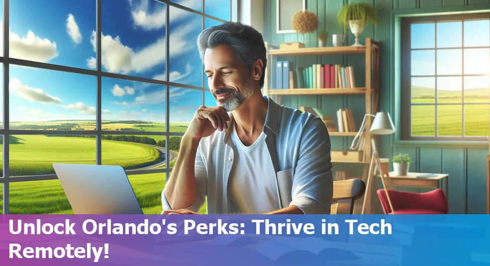 A tech professional in Orlando enjoying the benefits of a remote tech career