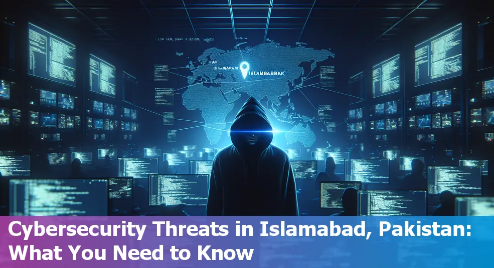 A cybersecurity shield over Islamabad, indicating the city's digital protection