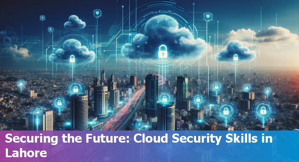 Cloud Security growth and the skyline of Lahore, Pakistan