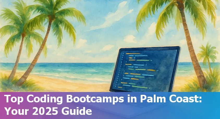 Aspiring developers learning online in Palm Coast, Florida, researching coding bootcamps in 2025.