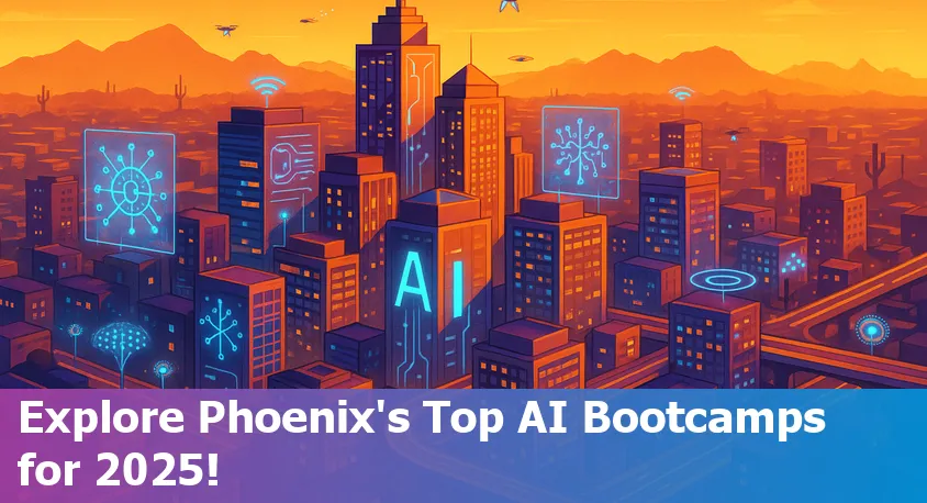 AI bootcamp students in Phoenix collaborating on a machine learning project in 2025