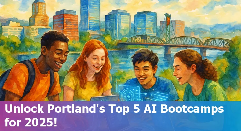 Students learning AI with laptops in a Portland, Oregon classroom, 2025