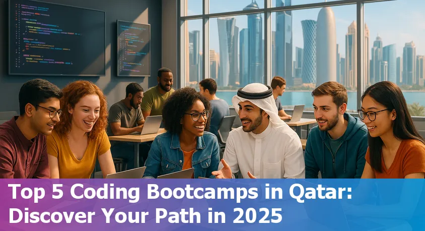 Laptop with code editor open, student learning to code online in Qatar, 2025.