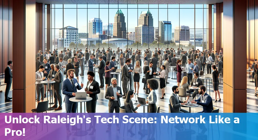 Raleigh skyline with tech networking highlighted.