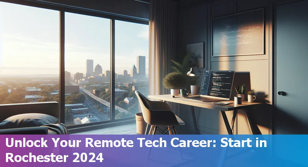 Remote tech job seekers in Rochester collaborating online in 2024