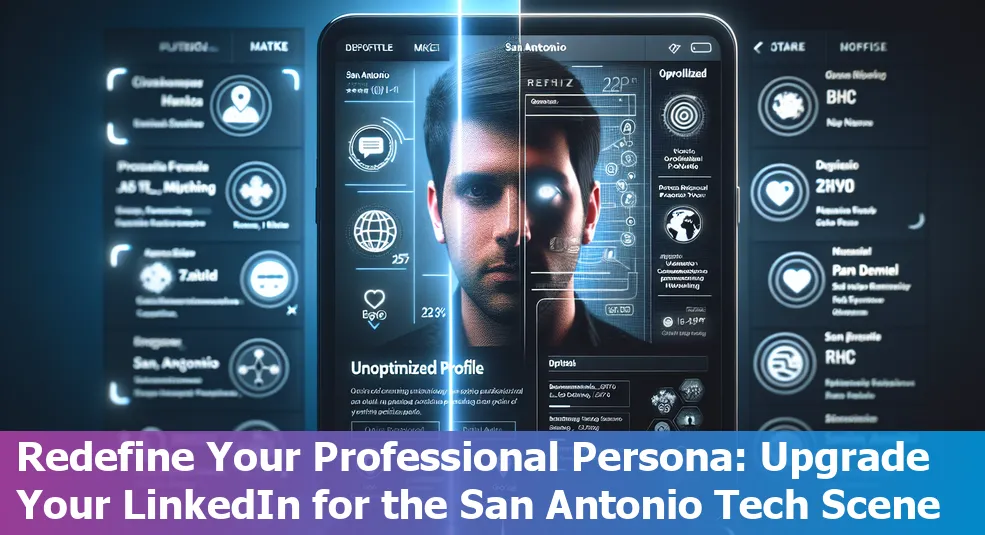 San Antonio’s tech scene with a highlighted LinkedIn profile