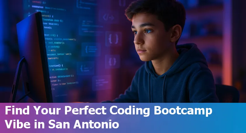 Students collaborating at a vibrant coding bootcamp in San Antonio, Texas in 2025.
