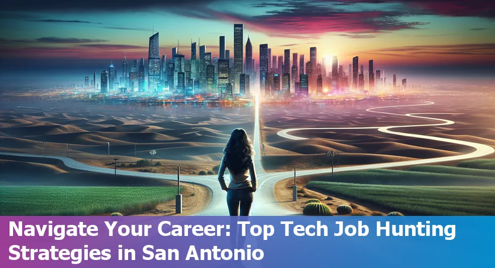 Job seeker examining San Antonio's tech job market on a screen