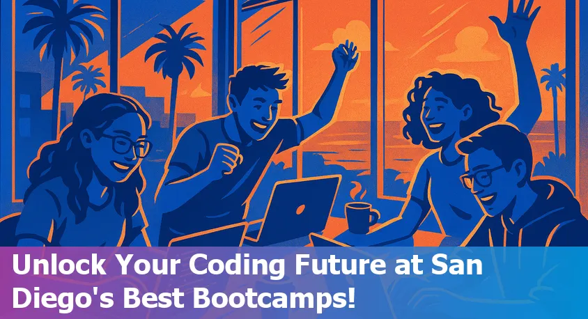 Diverse students coding together in a modern San Diego classroom with city views in 2025.