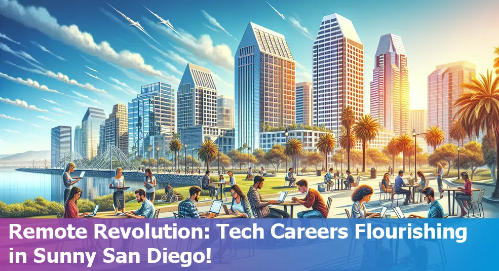 Skyline view of San Diego, a city with booming remote tech job opportunities