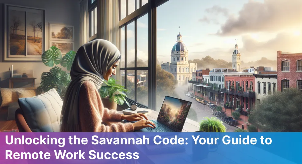 Remote tech job guide from Savannah, Georgia, illustrating steps to secure a position.