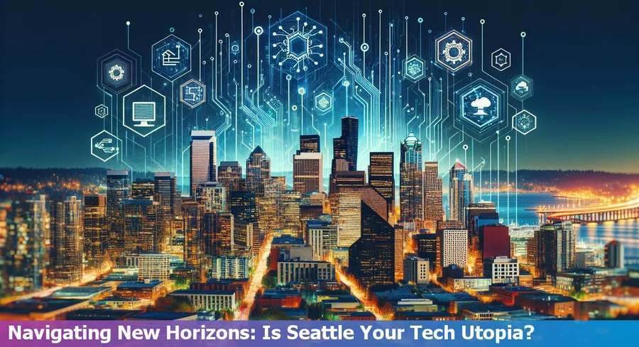 Seattle's skyline symbolizing the transition into a tech career