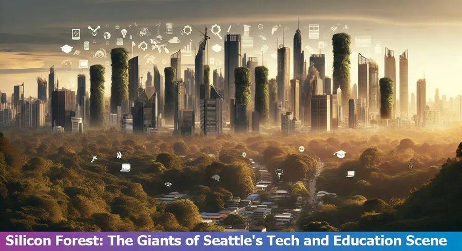 Seattle skyline, representing top tech companies and education providers